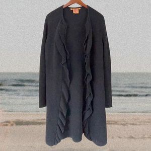 Tory Birch Black Long Knit Cardigan | Coziness